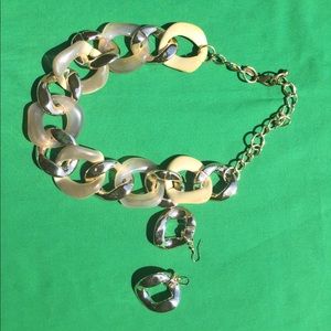 22” Nordstrom Chain Link Cream Gold Necklace